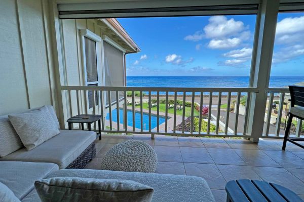 comfortable sectional couch lanai furniture with ocean view